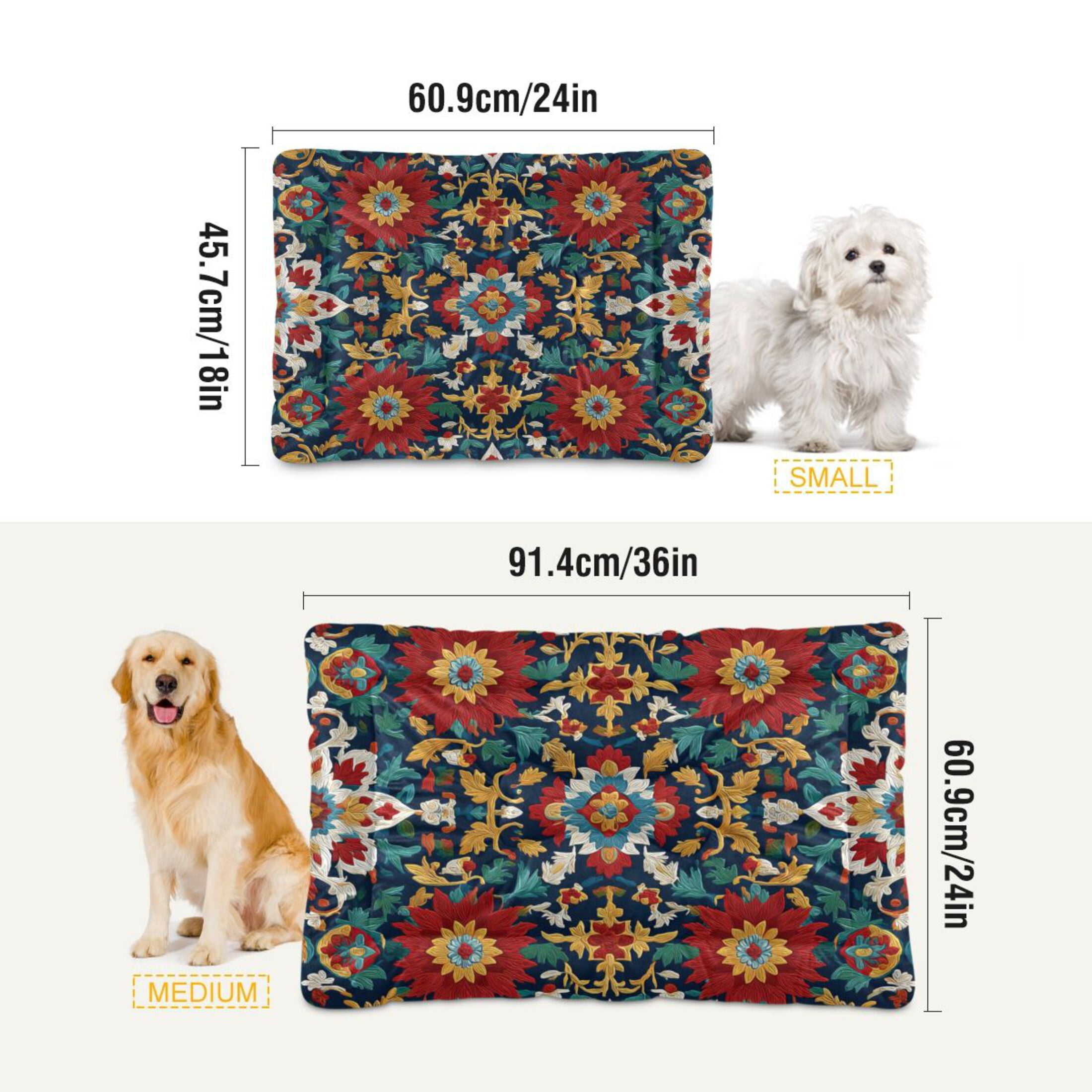 Cozy Mat Pet Bed Indoor Outdoor Warm Soft For Cat Dog Puppy(S/M) Persian Pattern