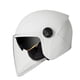 thumbnail image 2 of Casco de motocicleta con doble visera abatible hacia arriba, a prueba de golpes, cálido y cómodo casco integral para hombres y mujeres, color blanco perla, 2 of 5