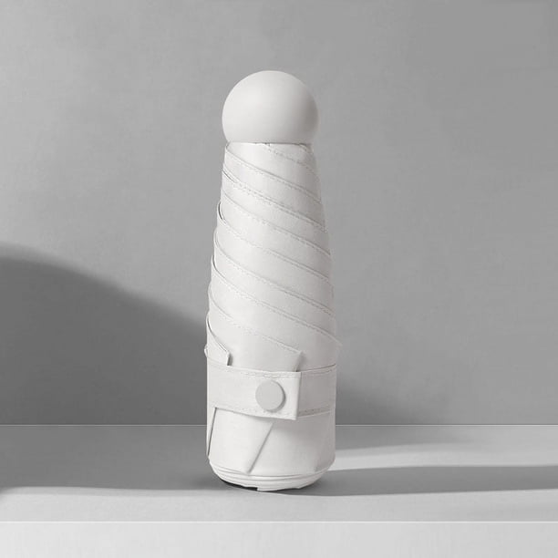 Mini paraguas de viaje para el sol y la lluvia, paraguas portátil ligero a prueba de viento, sombrilla compacta con 99% de protección UV para mujeres y hombres Adepaton LRWJ466-1