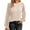 Beige, variant on Womens Long Sleeve Shirts Lace Tops Business Casual Fall Fashion Outfits Clothes Knitted Y2k Blouses