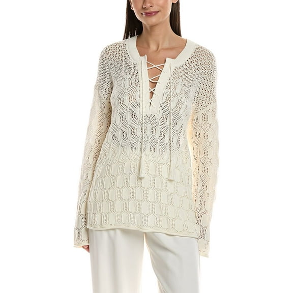 A.L.C. womens Keri Silk-Blend Sweater, xs, White