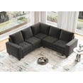 thumbnail image 6 of Velvet Armrest Module for Modular Sectional Sofa Couch Side Armrest for Sectional Modular Couch Grey, 6 of 7