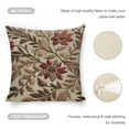 thumbnail image 4 of Vintage floral leaf design Linen toss pillowcase decoration pillowcase gifting preferred 18x18 inch cushion cover sofa pillowcase sofa bedroom living room car, 4 of 7