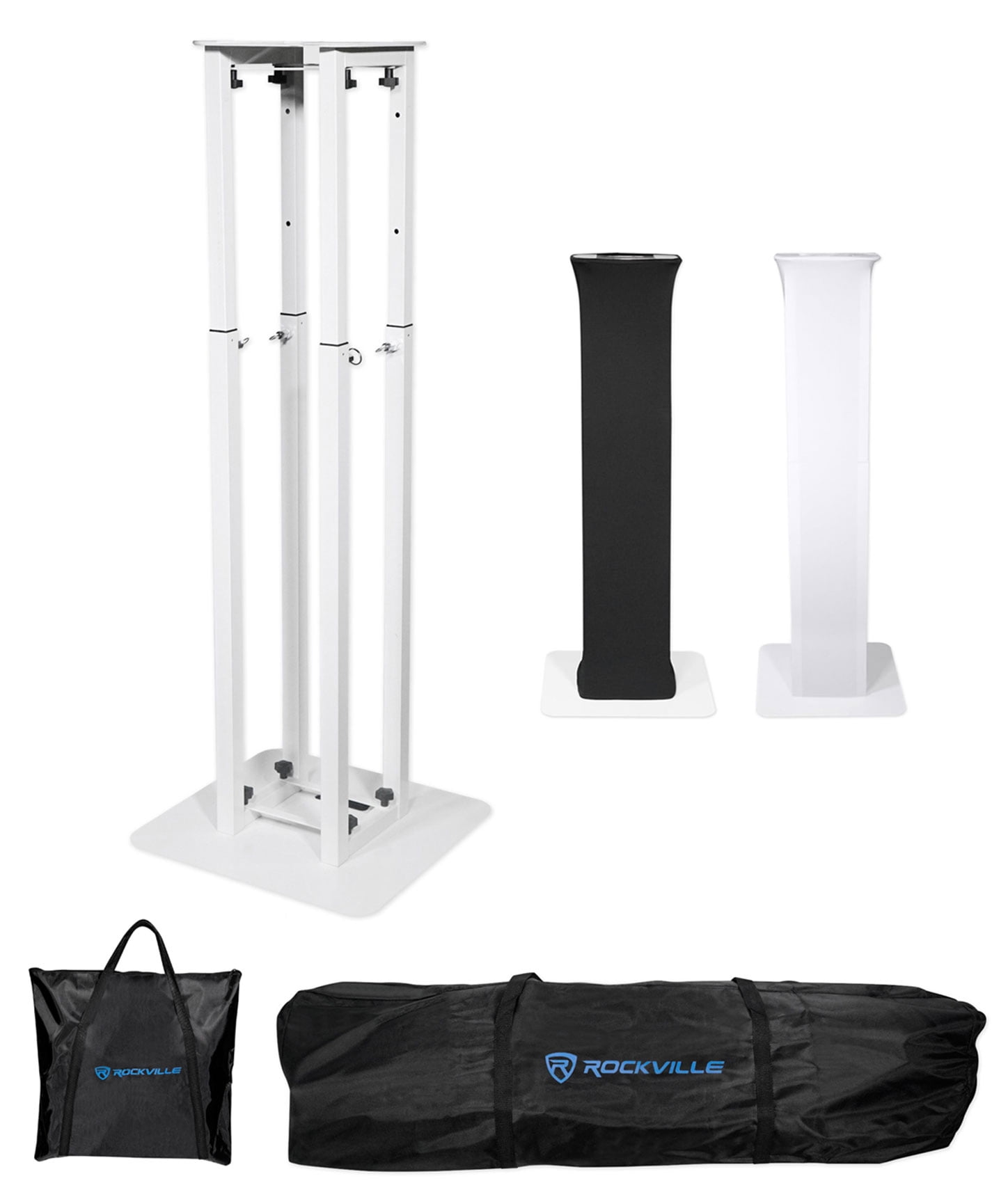 Rockville Rock Beam DC DJ Club Stage Pro Moving Head Light+White Totem Stand