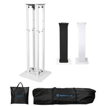 (2) Totem Stands Black and White Scrims For (2) American DJ Inno Spot Pro Lights