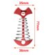 thumbnail image 2 of Tensores de cuerda de ajuste de cordón Guyline de aluminio, clavijas de anclaje para cubierta de toldo de tienda, forma de espina de pescado de 3 pulgadas con hebilla de resorte, 6 uds., 2 of 5