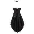 thumbnail image 2 of Vestido con corsé Steampunk para mujer, corsé gótico de piel sintética con falda de encaje asimétrica, conjunto S-6xl, 2 of 5