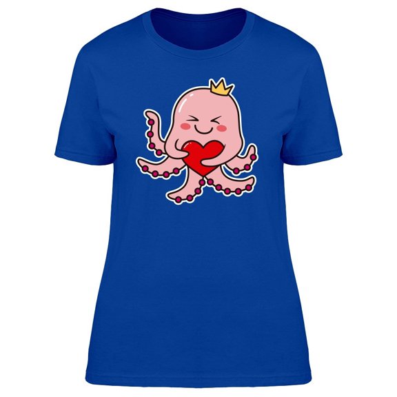 Octopus Holding Heart Tee Women's -Image by Shutterstock
