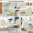 thumbnail image 6 of Gymax 4PCS Velvet Dining Chair Accent Leisure Chair Armless Side Chair Beige, 6 of 10