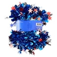 thumbnail image 4 of Star Tinsel Garland, Red/Silver/Blue, 8', Patriotic by Way To Celebrate, 4 of 4