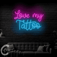 thumbnail image 3 of C-CRAFT Love My Tattoo Neon Sign Led Light Up 23 inch for Tattoo Shop Wall Art Decor, 3 of 5