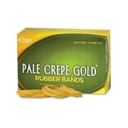 Alliance Rubber 20545 Pale Crepe Gold Rubber Bands - Size #54 Assorted Sizes - Golden Crepe - 1 lb Box
