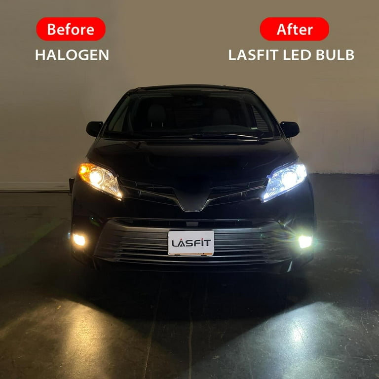 Lasfit 9005 HB3 LED Headlight Bulbs Amplified Flux Beam, Internal Driver  60W 6000LM 6000K,2 Bulbs 