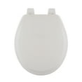 thumbnail image 2 of Centoco 700-301 Round Molded Wood Toilet Seat, Crane White (Cotton/Bright), 2 of 4