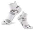 thumbnail image 1 of Zhuge 10 pares de calcetines invisibles para mujer y hombre, de corte bajo, cortos, antideslizantes, para correr, deportivos, novedosos, informales, con forro invisible, color blanco, 1 of 2