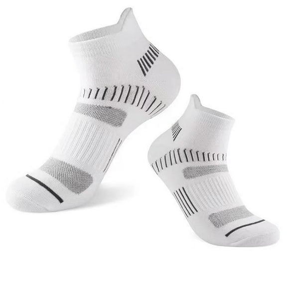 ERDOUY 10 pairs of Women’s and Men’s No-Show Low-Cut Ankle Short Socks: Anti-Slip, Athletic, Running, Novelty, Casual and Invisible Liners，White