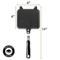 thumbnail image 2 of Hot Sandwich Maker  Grilled Press With Handle Stovetop Toasted Aluminum Flip Pan For Home Kitchen Breakfast, 2 of 9