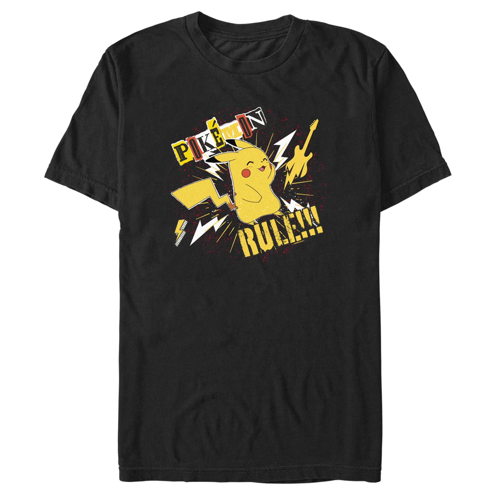 Pokemon Men's Classic Logo Graphic Tee, Adult Apparel, Black, X