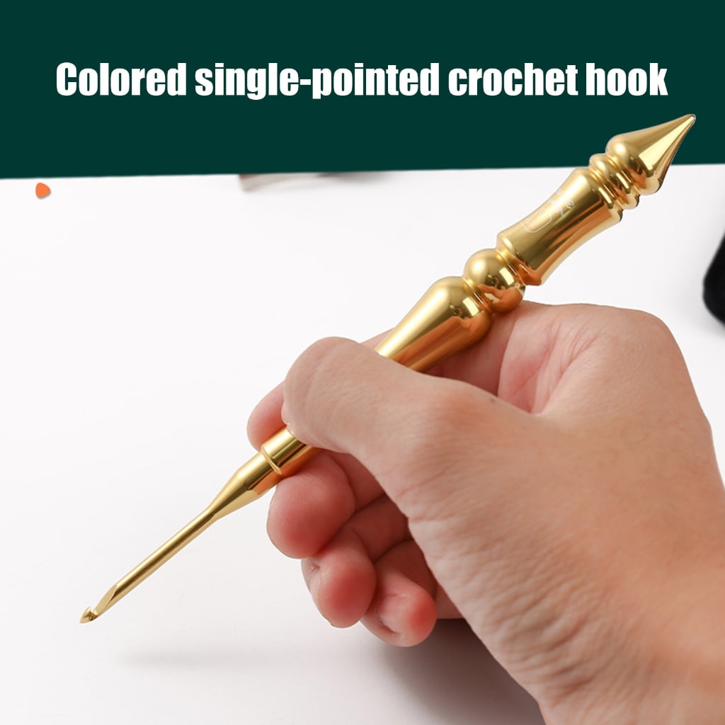 8Pcs Aluminum Alloy Crochet Hook Set Ergonomic Handle Crochet Hook Needle Knitting Tool for Crocheting 3.0mm-7.0mm