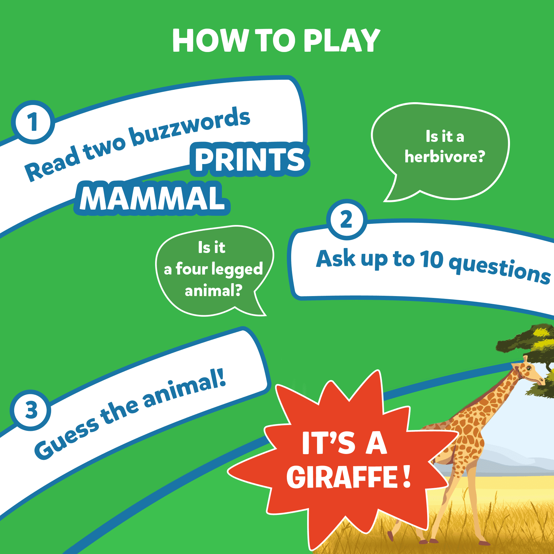 Skillmatics Guess in 10 World of Animals Card Game, for Child Ages 4+ Product Width 7.2 inches