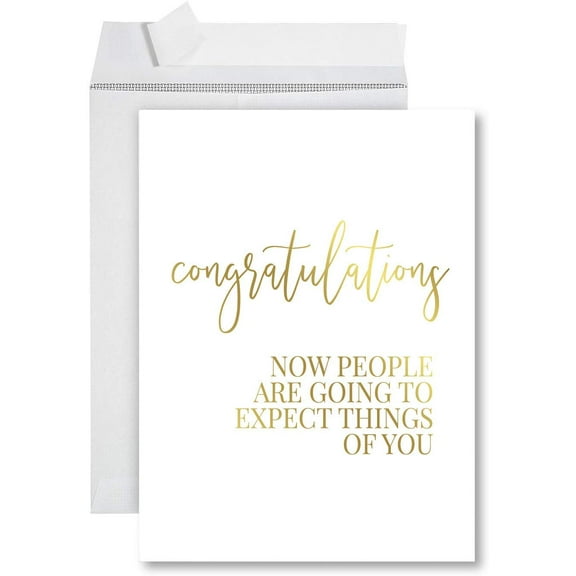 Koyal Wholesale Funny Jumbo Graduation Card With Envelope 8.5 x 11 inch, People Are Going to Expect Things From You