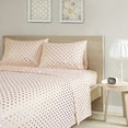 thumbnail image 1 of Intelligent Design Ensemble de Draps Imprimés à Pois Métalliques Blush/or Simple, 1 of 4