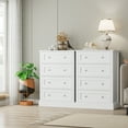 thumbnail image 5 of Homfa White Dresser with 4 Drawers, Wood Nightstand Chest of Drawers for Bedroom Living Room, 5 of 7