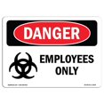 thumbnail image 1 of SignMission OS-DS-A-1218-L-2264 Panneau de Danger OSHA 12 x 18 Po - Employés Seulement, 1 of 1