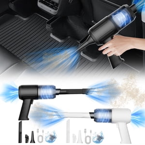 Iumwxz Nettoyeurs d'aspiration Nettocteur d'aspirateur de voiture portatif 5000pa Aspirateur et duster haute puissance humide et sèche à main Aspirateurs de voiture avec multi-buzzles pour la maison de bureau de voiture Blanc