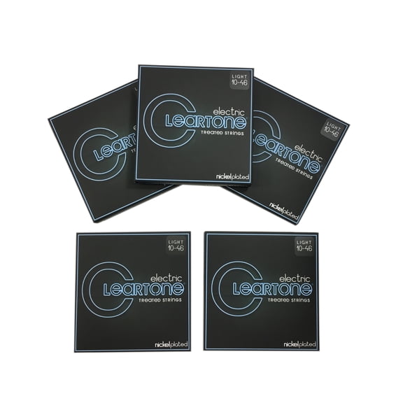 Cleartone Guitar Strings | 5 Sets | Electric | Nickel | 10-46 | Super long life