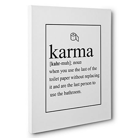 Karma Humor Bathroom Canvas Wall Art Walmart Com Walmart Com