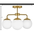 thumbnail image 6 of 84203LCB Lark Julep - 15W 3 LED Medium Semi-Flush Mount In Modern-12.75 Inches Tall and 20 Inches Wide-Lacquered Brass Finish, 6 of 11