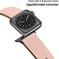 thumbnail image 5 of SOLOLUP Compatible with Leather Apple Watch Band 40mm 41mm 44mm 38mm 45mm 49mm 42mm for Women Men, Genuine Leather Replacement Butterfly Buckle Strap for iWatch Series Ultra 8 7 SE 6 5 4 3 2 1 Nike, 5 of 6