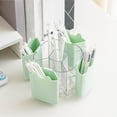 thumbnail image 4 of PUREKKI Boîte de Rangement Rotative pour Stylos Étudiant Bureau Transformable et Ludique avec 5 Compartiments et 9 Compartiments, 4 of 6
