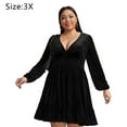 thumbnail image 2 of Mini dress for women, Polyester, Black, 3XL, 2 of 5