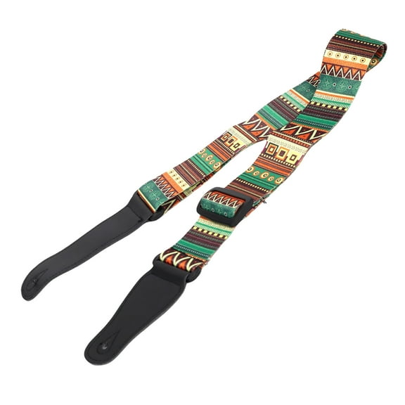 Guitar Shoulder Strap with Leather Ends Adjustable Guitar Strap Thicken Shoulder Belt for Electric Acoustic Guitar Bass