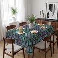 thumbnail image 6 of Coastal Teal Green Table Cloth Waterproof Tablecloths, Modern Ocean Mermaid Scales Tablecloth Dining Table Cover for Kitchen Party Tabletop Outdoor, Rectangle Tablecloth 52x70 Inch, 6 of 9