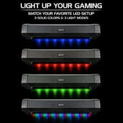 ENHANCE Attack Gaming Speaker Soundbar - Under Monitor PC Sound Bar LED Speaker with 40W Peak Power