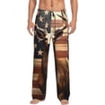 thumbnail image 1 of Balery Deer American Flag Vintage Pantalones de pijama para hombre, pijama ultraligero, pantalón de descanso-X-Large, 1 of 6