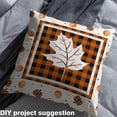 thumbnail image 2 of Homewish Autumn Leaf Child Fabric by the Yard 2 Yards, Cartoon Harvest Pumpkin Sewing Fabric, Vintage Checkered Buffalo Fabric for Sewing, Lightweight Room Decor, 2 of 6