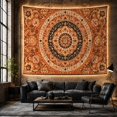 thumbnail image 6 of Terracotta Star Medallion Pattern Tapestry Wall Hanging, 6 of 7