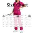 thumbnail image 3 of WULMLEO 2 Piece Scrubs Outfits for Women V Neck Soft Comfortable Scrub Sets Petite Short Sleeve Working Nurse Uniform Shirts and Joggers Medical Casual Stretch Nursing Workwear Navy M, 3 of 4