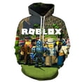 thumbnail image 3 of ROBLOX-suéter con capucha con estampado Digital para niños y niñas, Sudadera con capucha para parejas, suéter de moda para Cosplay, productos terminados, 3 of 4