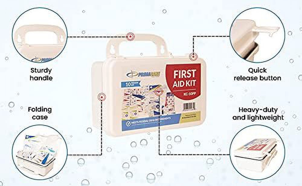 Primacare KC-25PM 25 Person Medium Emergency Preparedness First Aid Kit for Home, School and Office, Wall Mounted