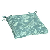 Better Homes & Gardens 18" x 19" Green Floral Rectangle Seat Pad Outdoor Seating Cushions