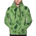 thumbnail image 4 of Hoodies for Men - green Cactus Pattern Long Sleeve Comfrt Men'S Fashion Hoodies & Sweatshirts, Sweatshirts for Men Hoodies Pullover Clothing Clothes with Pouch, 4 of 7