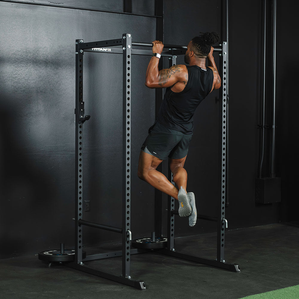 Titan Fitness T-2 Series Tall 83" Black Power Rack, 850 LB Rackable Capacity
