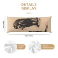 thumbnail image 3 of Picia Child And Lion Sketch Body Pillow Cover - Super Soft Microfiber 20x54 Body Pillow Case - Envelope Closure, Wrinkle, Stain Resistant Body Pillow Cover,Elegant Bedding, 3 of 8