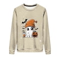 thumbnail image 3 of Ailaofu Women's Halloween Printed Round Neck Casual Sports Long Sleeve Sweatshirt Top Sweatshirt Loose Soft Long Sleeve Pullover Tops, 3 of 6