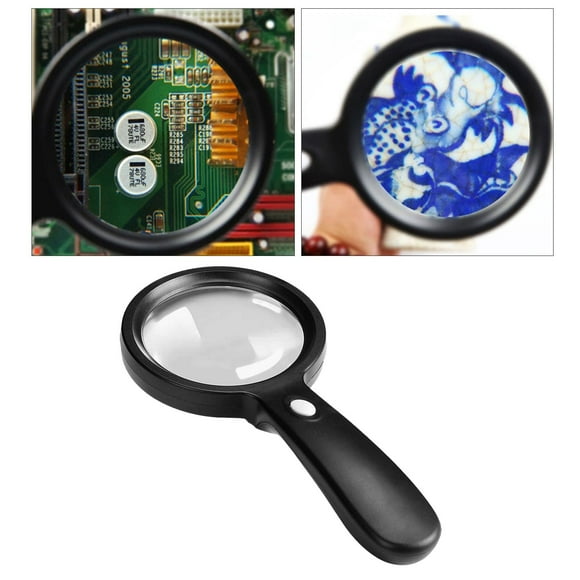 Magnifying Glass ,Handheld Large Magnifying Glass 12 LED Illuminated Lighted for Macular Degeneration, Seniors Reading,